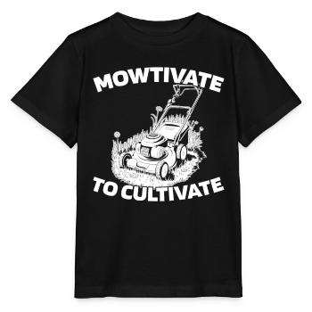 Rasenmäher Mähen - Stanley/Stella Kinder T-Shirt MINI CREATOR  - Schwarz - Vorne - Mikhail (115cm)