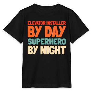 Installateur d’ascenseur - T-shirt bio MINI CREATOR Stanley/Stella Enfant - noir - Devant - Mikhail (115cm)