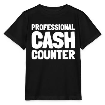 Employé de banque - T-shirt bio MINI CREATOR Stanley/Stella Enfant - noir - Devant - Mikhail (115cm)