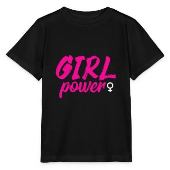 Girl power - Stanley/Stella MINI CREATOR Kids’ T-Shirt - black - Front - Mikhail (115cm)