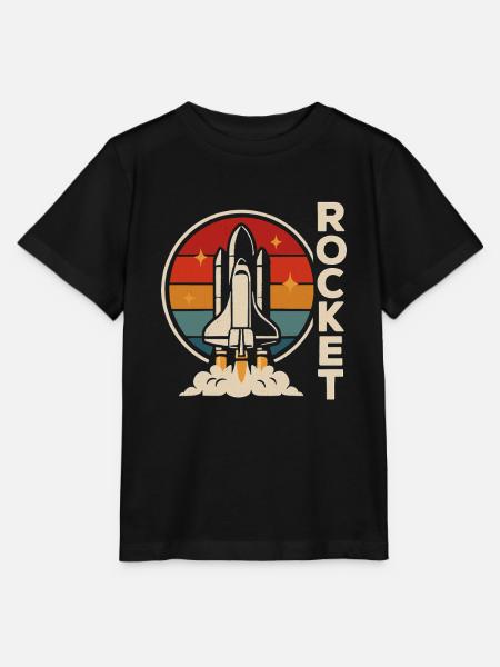 Raketen Rocket Fans - Stanley/Stella Kinder T-Shirt MINI CREATOR - Schwarz