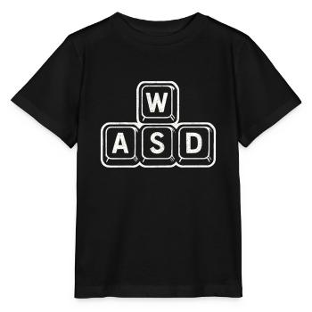 WASD Gamer Buttons – Gaming Control - Stanley/Stella MINI CREATOR Kids’ T-Shirt - black - Front - Mikhail (115cm)