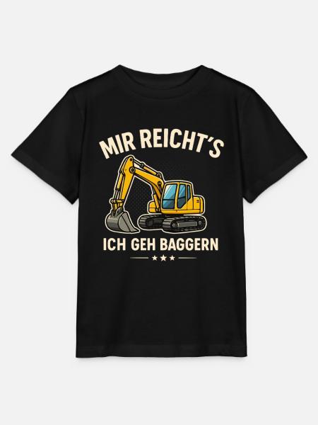 Mir reicht’s – Ich geh baggern Shirt - Stanley/Stella Kinder T-Shirt MINI CREATOR  - Schwarz