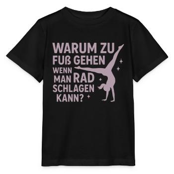 Why walk – Radschlag Turnspruch - Stanley/Stella MINI CREATOR Kids’ T-Shirt - black - Front - Mikhail (115cm)