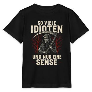 Tant d’idiots – et une seule faux - T-shirt bio MINI CREATOR Stanley/Stella Enfant - noir - Devant - Mikhail (115cm)