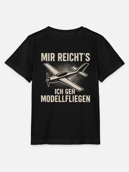 Mir reicht’s – Ich geh Modellfliegen - Stanley/Stella Kinder T-Shirt MINI CREATOR  - Schwarz