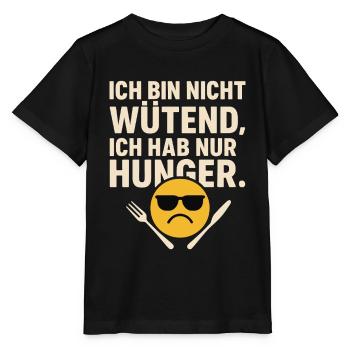 Ich bin nicht wütend ich hab nur Hunger Shirt - Stanley/Stella Kinder T-Shirt MINI CREATOR  - Schwarz - Vorne - Mikhail (115cm)