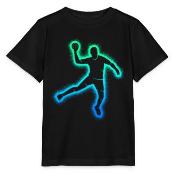 Handballspieler Handballer Kinder Handball Jungen - Stanley/Stella Kinder T-Shirt MINI CREATOR  - Schwarz - Vorne - Mikhail (115cm)