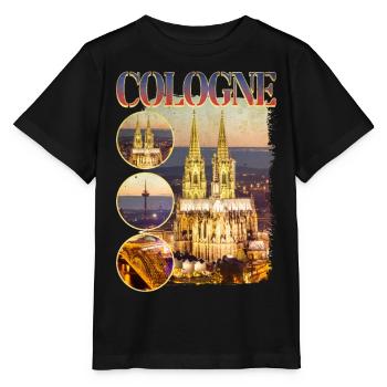 Cathédrale de Cologne Allemagne City Skyline Home Love - T-shirt bio MINI CREATOR Stanley/Stella Enfant - noir - Devant - Mikhail (115cm)