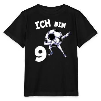 Ich bin 9 Jahre Fußball 9. Geburtstag - Stanley/Stella Kinder T-Shirt MINI CREATOR  - Schwarz - Vorne - Mikhail (115cm)