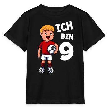 Ich bin 9 Jahre Fußball 9. Geburtstag - Stanley/Stella Kinder T-Shirt MINI CREATOR  - Schwarz - Vorne - Mikhail (115cm)