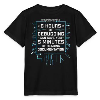 Programmer Humor Coding Jokes Developer - Stanley/Stella MINI CREATOR Kids’ T-Shirt - black - Front - Mikhail (115cm)