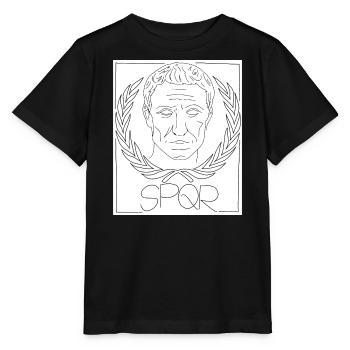 Jules César SPQR imperium romanum Rome César rome - T-shirt bio MINI CREATOR Stanley/Stella Enfant - noir - Devant - Mikhail (115cm)