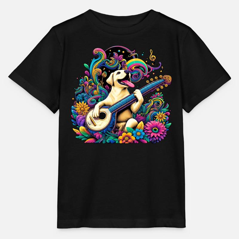 Labrador String Magic - Stanley/Stella MINI CREATOR Kids’ T-Shirt - black