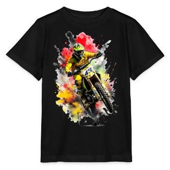 Éclaboussure de motocross - T-shirt bio MINI CREATOR Stanley/Stella Enfant - noir - Devant - Mikhail (115cm)