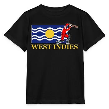 West Indies Cricket Player - Stanley/Stella MINI CREATOR Kids’ T-Shirt - black - Front - Mikhail (115cm)