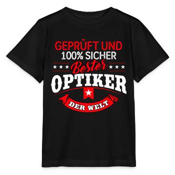 Optiker Augenoptiker Feinoptiker Optik - Stanley/Stella Kinder T-Shirt MINI CREATOR  - Schwarz - Vorne - Mikhail (115cm)
