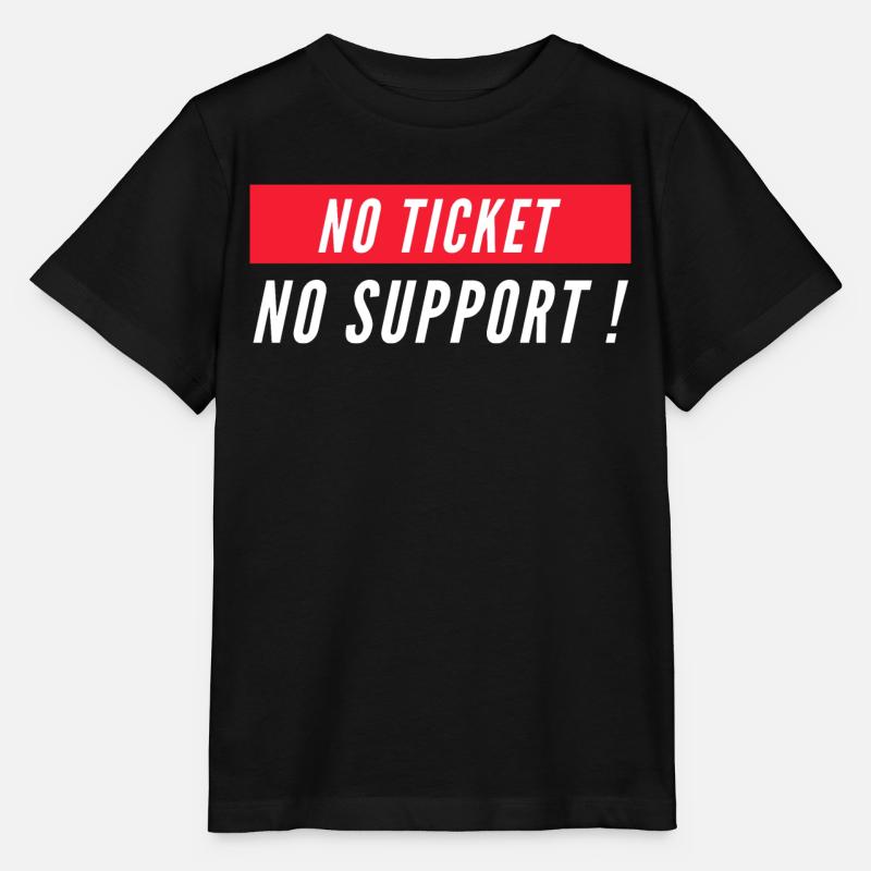 No ticket no support! EDV IT Informatiker Spruch - Stanley/Stella Kinder T-Shirt MINI CREATOR  - Schwarz