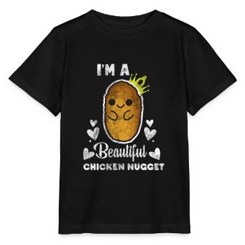 Chicken Nugget - Stanley/Stella Kinder T-Shirt MINI CREATOR  - Schwarz - Vorne - Mikhail (115cm)