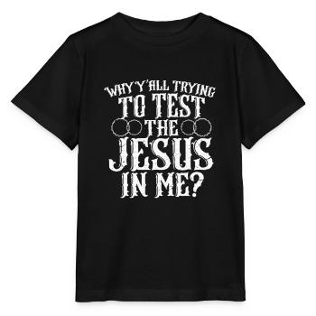 Jesus - Stanley/Stella MINI CREATOR Kids’ T-Shirt - black - Front - Mikhail (115cm)