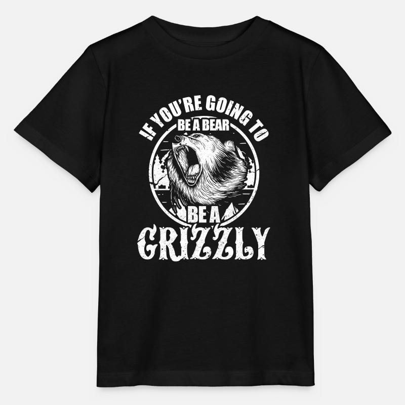 Ours grizzly - T-shirt bio MINI CREATOR Stanley/Stella Enfant - noir
