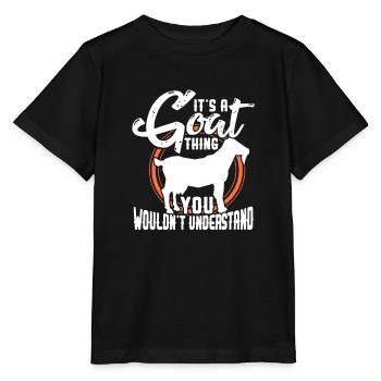 Chèvre chèvre chèvre chèvre cadeau paysan - T-shirt bio MINI CREATOR Stanley/Stella Enfant - noir - Devant - Mikhail (115cm)