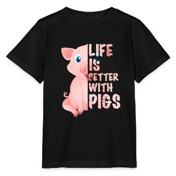 Cochon cochon cochon cadeau de truie - T-shirt bio MINI CREATOR Stanley/Stella Enfant - noir - Devant - Mikhail (115cm)