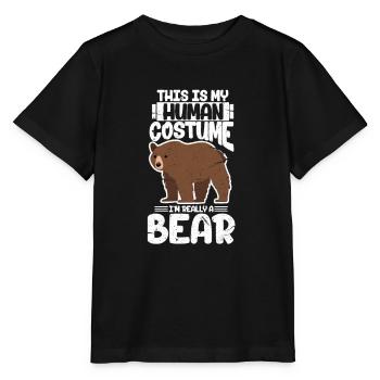 Costume d'ours - T-shirt bio MINI CREATOR Stanley/Stella Enfant - noir - Devant - Mikhail (115cm)