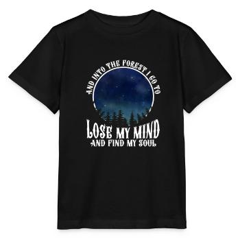 forêt - T-shirt bio MINI CREATOR Stanley/Stella Enfant - noir - Devant - Mikhail (115cm)
