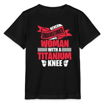 Chirurgie du genou patient grand-mère titane OP - T-shirt bio MINI CREATOR Stanley/Stella Enfant - noir - Devant - Mikhail (115cm)