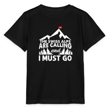 Swiss Alps - Stanley/Stella MINI CREATOR Kids’ T-Shirt - black - Front - Mikhail (115cm)