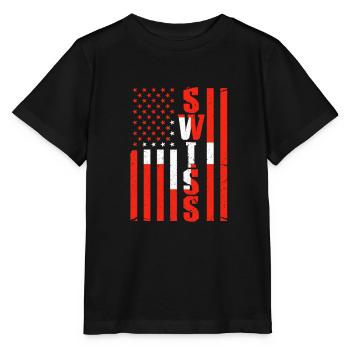 Schweiz Amerika - Stanley/Stella Kinder T-Shirt MINI CREATOR  - Schwarz - Vorne - Mikhail (115cm)