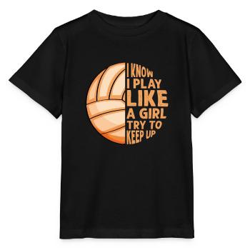 Volley Beach Volleyball Beach Volleyball Gift - Stanley/Stella MINI CREATOR Kids’ T-Shirt - black - Front - Mikhail (115cm)