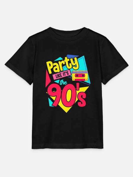 90er Jahre Party Kassette 90s Retro Geschenk - Stanley/Stella Kinder T-Shirt MINI CREATOR - Schwarz