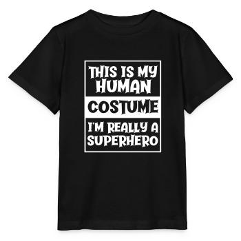 Halloween superhero superhero costume gift - Stanley/Stella MINI CREATOR Kids’ T-Shirt - black - Front - Mikhail (115cm)