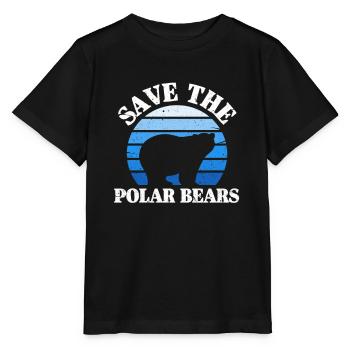 Polar bear - Stanley/Stella MINI CREATOR Kids’ T-Shirt - black - Front - Mikhail (115cm)