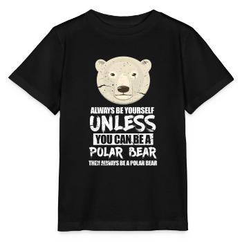 Polar bear - Stanley/Stella MINI CREATOR Kids’ T-Shirt - black - Front - Mikhail (115cm)