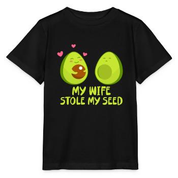 Avocado pregnancy - Stanley/Stella MINI CREATOR Kids’ T-Shirt - black - Front - Mikhail (115cm)