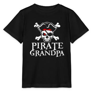 Pirate Papy Papy - T-shirt bio MINI CREATOR Stanley/Stella Enfant - noir - Devant - Mikhail (115cm)