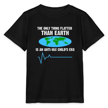 Flat Earth Flache Erde Verschwörung Geschenk - Stanley/Stella Kinder T-Shirt MINI CREATOR  - Schwarz - Vorne - Mikhail (115cm)