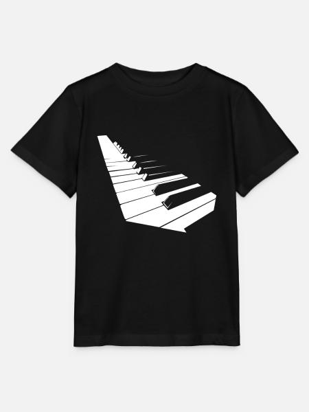 piano - T-shirt bio MINI CREATOR Stanley/Stella Enfant - noir