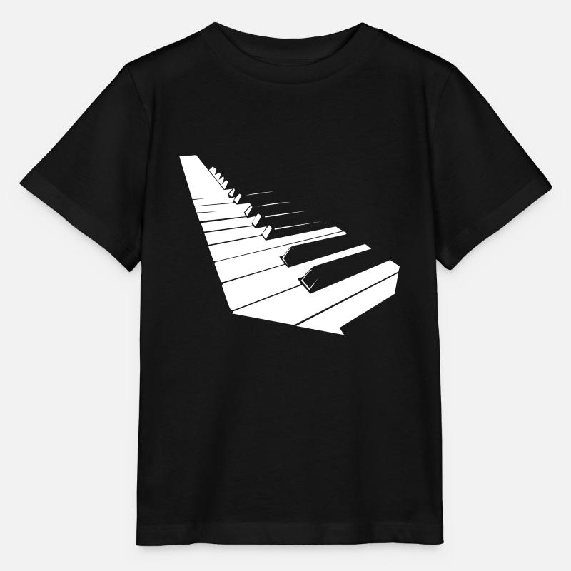 piano - T-shirt bio MINI CREATOR Stanley/Stella Enfant - noir