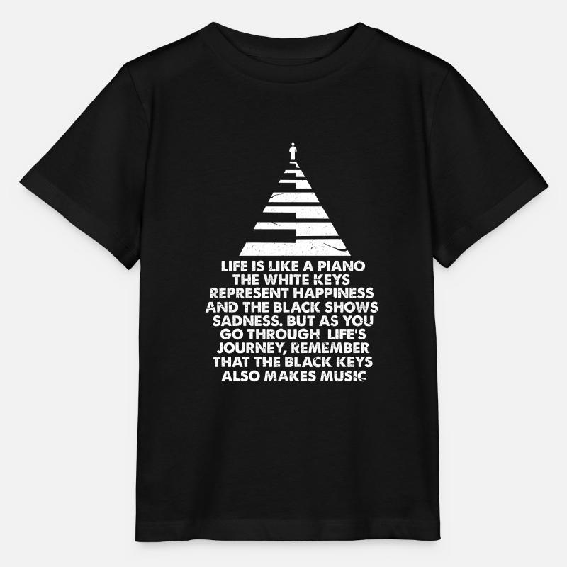 pianiste - T-shirt bio MINI CREATOR Stanley/Stella Enfant - noir