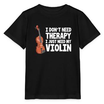 Violine - Stanley/Stella Kinder T-Shirt MINI CREATOR  - Schwarz - Vorne - Mikhail (115cm)