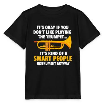 Trompette Trompette Instruments à vent Instrument à vent Cadeau - T-shirt bio MINI CREATOR Stanley/Stella Enfant - noir - Devant - Mikhail (115cm)