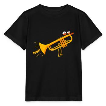 Trompete Trompeten Furz Furzen Musiker Geschenk - Stanley/Stella Kinder T-Shirt MINI CREATOR  - Schwarz - Vorne - Mikhail (115cm)