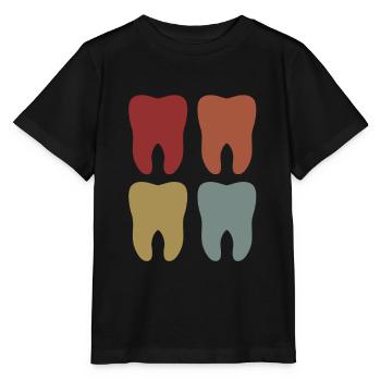 Teeth retro - Stanley/Stella MINI CREATOR Kids’ T-Shirt - black - Front - Mikhail (115cm)
