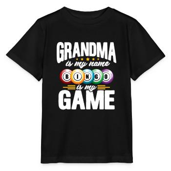 Bingo granny - Stanley/Stella MINI CREATOR Kids’ T-Shirt - black - Front - Mikhail (115cm)