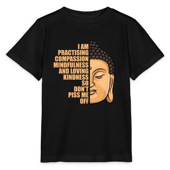 Buddha - Stanley/Stella Kinder T-Shirt MINI CREATOR  - Schwarz - Vorne - Mikhail (115cm)