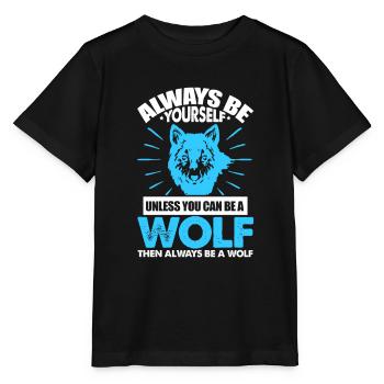 Wolf Wolfpack Wölfe Natur Wild Wildnis Geschenk - Stanley/Stella Kinder T-Shirt MINI CREATOR  - Schwarz - Vorne - Mikhail (115cm)